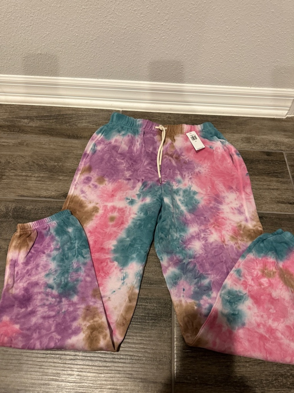 Old Navy Tie-Dye Jogger Pants - Pink, Teal & Purple